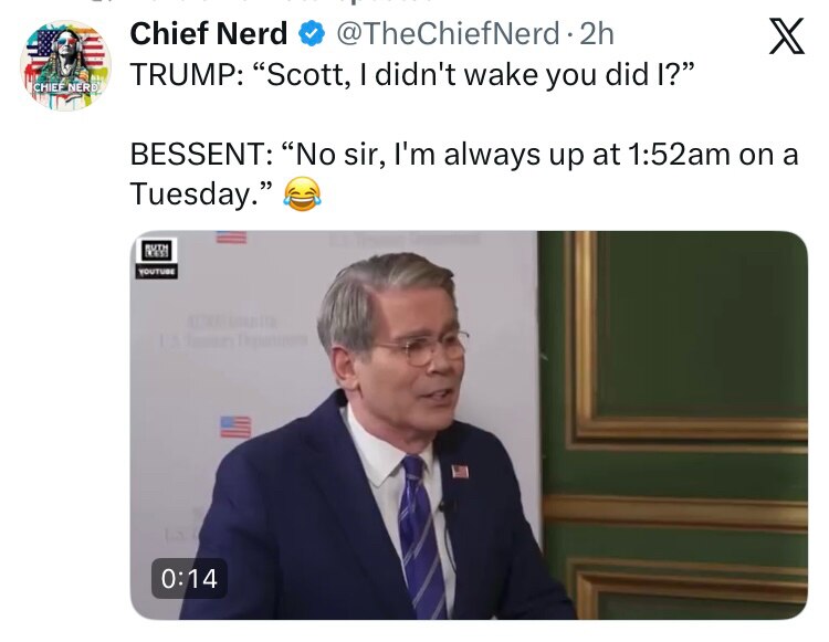 SCOTT MAKING A POINT TRUMP NEVER SLEEPS