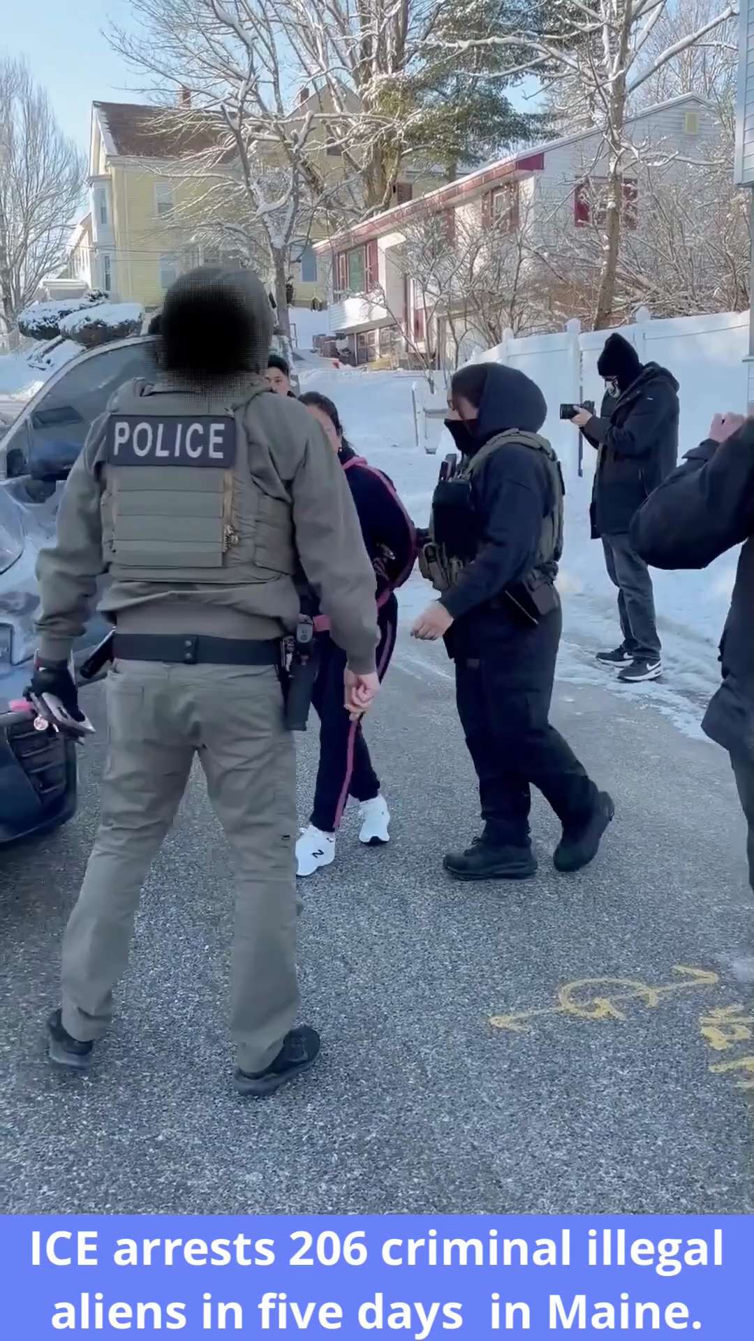 ICE arrests 206 criminal illegal aliens in five days of targeted operations in Maine.