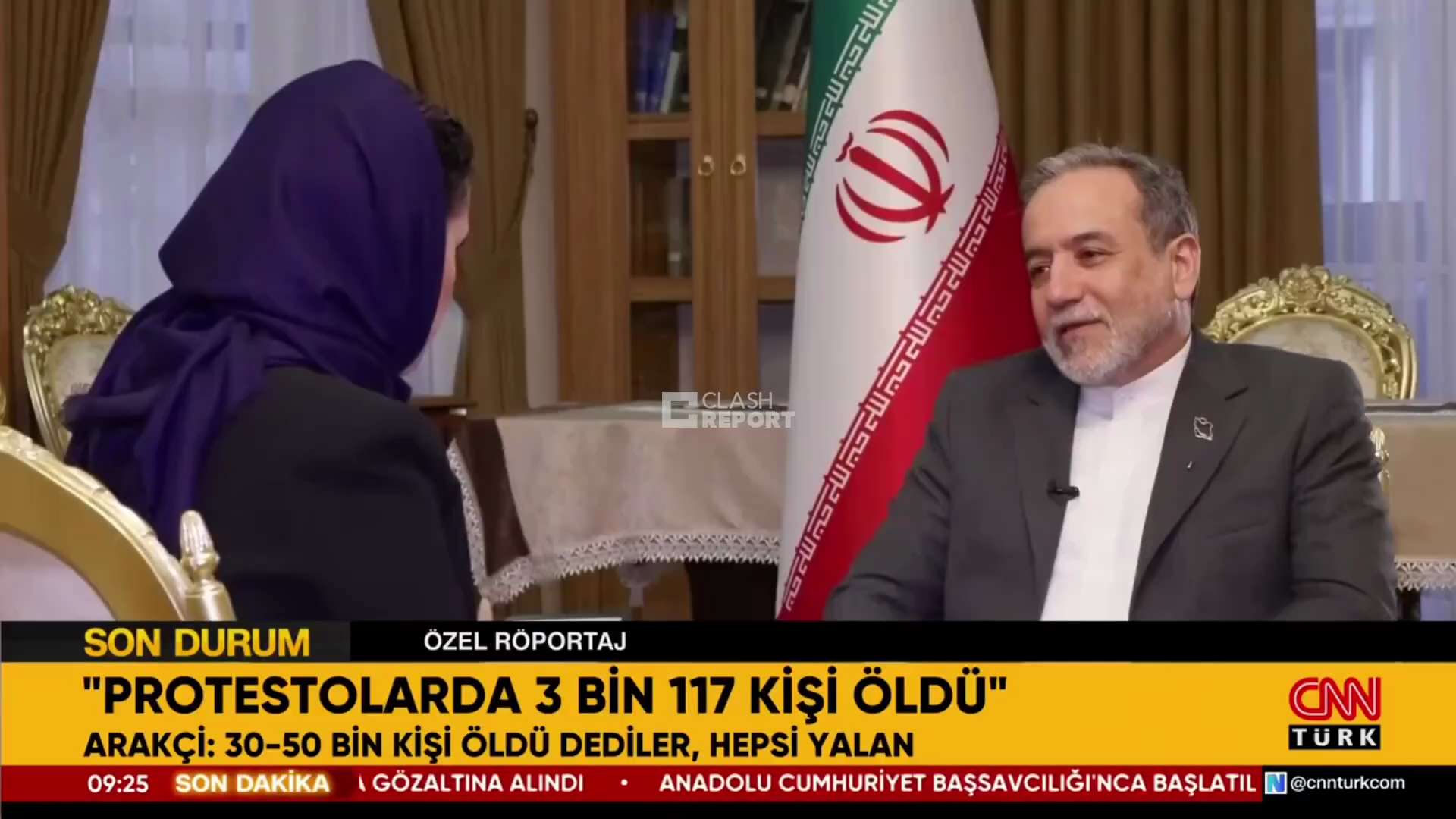 🚨最新消息：🇮🇷 伊朗外长否认“数万死亡”说法，称数据被恶意夸大

💥伊朗外交部长 阿巴斯·阿拉格齐（Abbas Araghchi），2026年1月30日，在接受 CNN Türk 专访时，直...