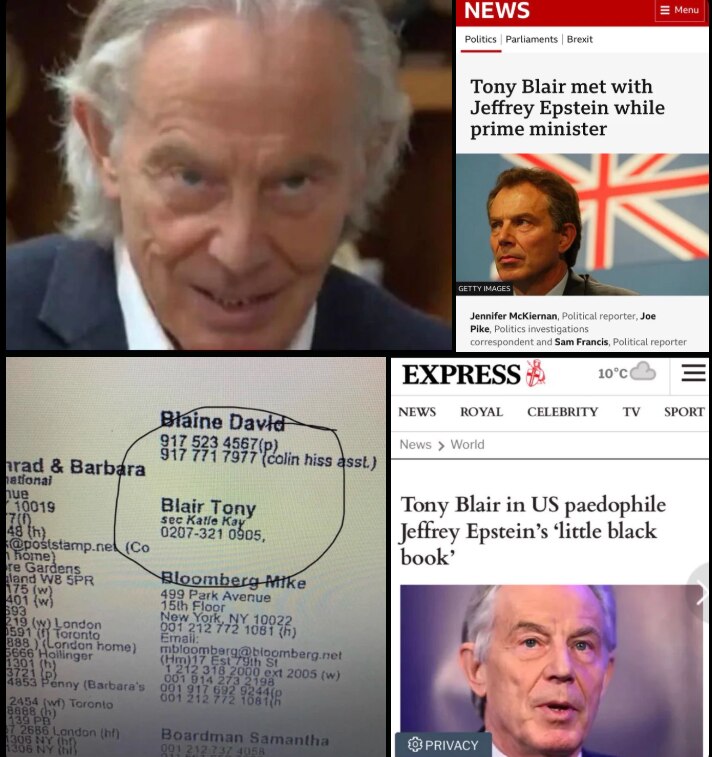 😡😡😡
When is evil incarnate Former UK Prime Minister Tony Blair going to be exposed in the Jeffrey...