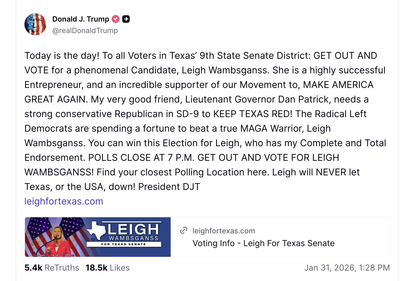 Donald's HUGE loss in Deep Red Texas