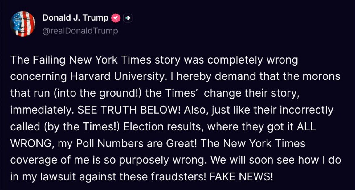 The New York Times has been lying to us since they were founded.  They are the true enemy of the peo...