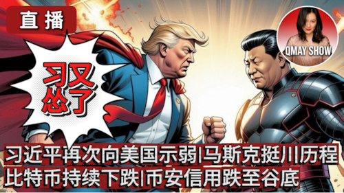 2026年2月5日 【QMAY SHOW】🔴 直播：习近平再次向美国示弱；马斯克的挺川历程；比特币持续下跌，币安信用跌至谷底。