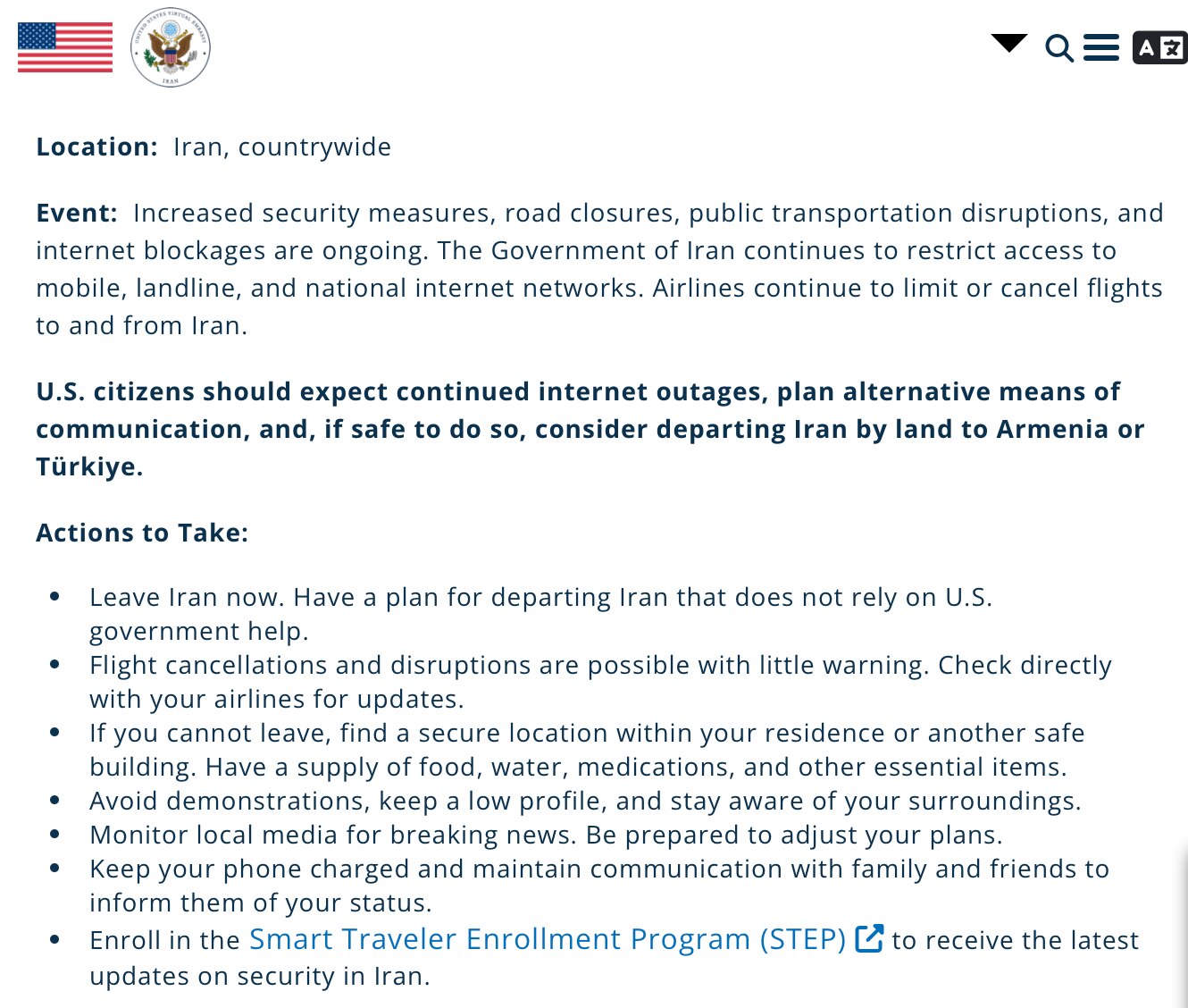 Feb.6 - 🚨U.S. Embassy tells citizens: “Leave Iran now”