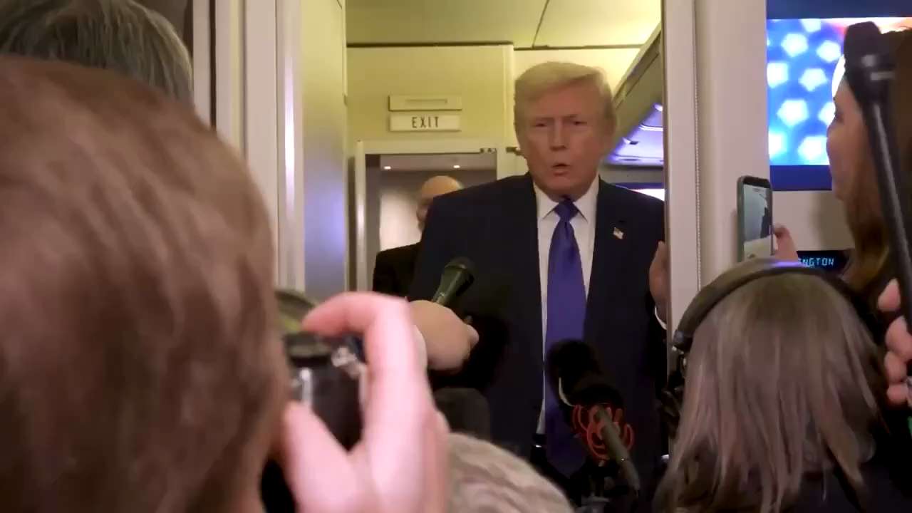 President Trump: "We had very, very good talks today having to do with Russia-Ukraine... We likewise...