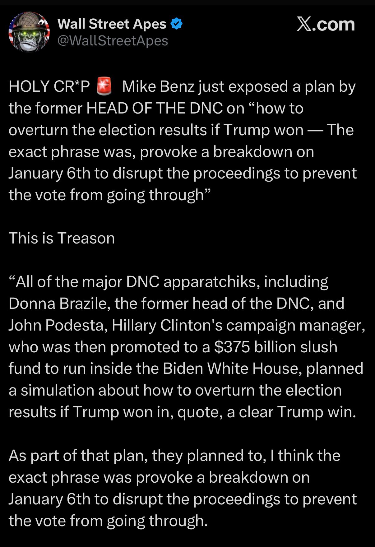 Mike Benz : The Democrats and Their Treason 

https://x.com/wallstreetapes/status/201995408682582055...