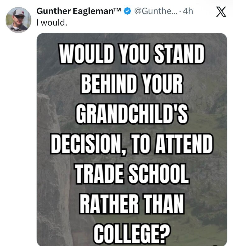 He/She Would Actually Learn A Trade In A Fraction The Time , And Cost Of College,
And It Is Proved Y...