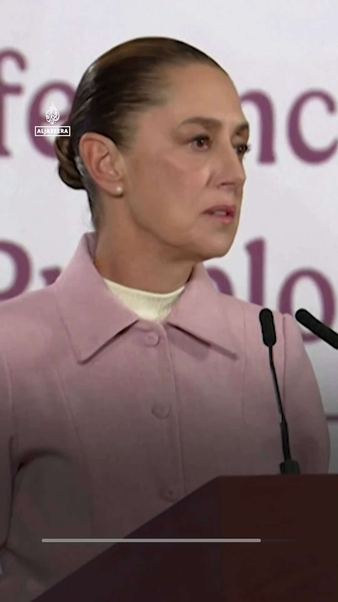 “You cannot strangle a people like this.”

Mexican President Claudia Sheinbaum said the US using the...