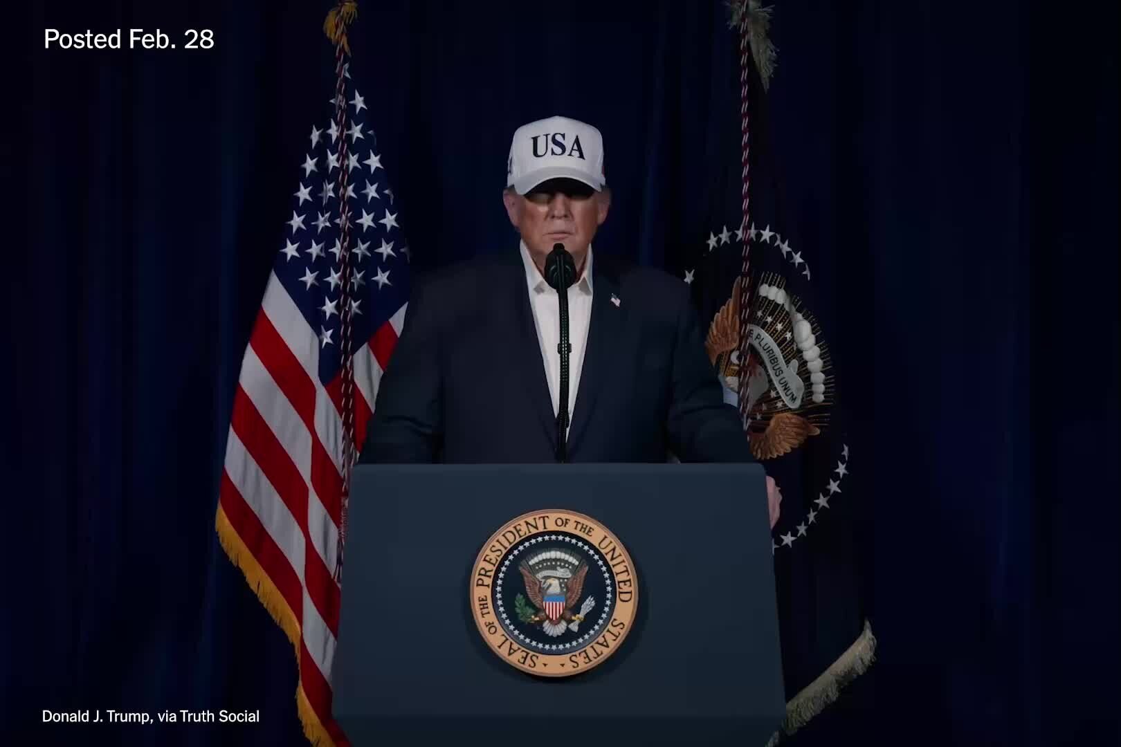 JUST IN - President Donald Trump told The Washington Post his main concern is “freedom” for the Iran...