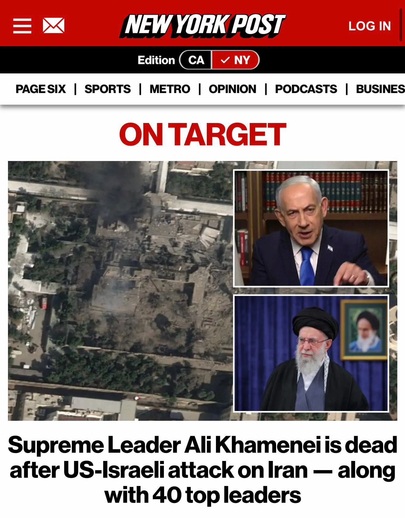 Top 40 Hit in Iran…Regime Leaders FAFO 
Courtesy of President Trump

The Persians got the green ligh...