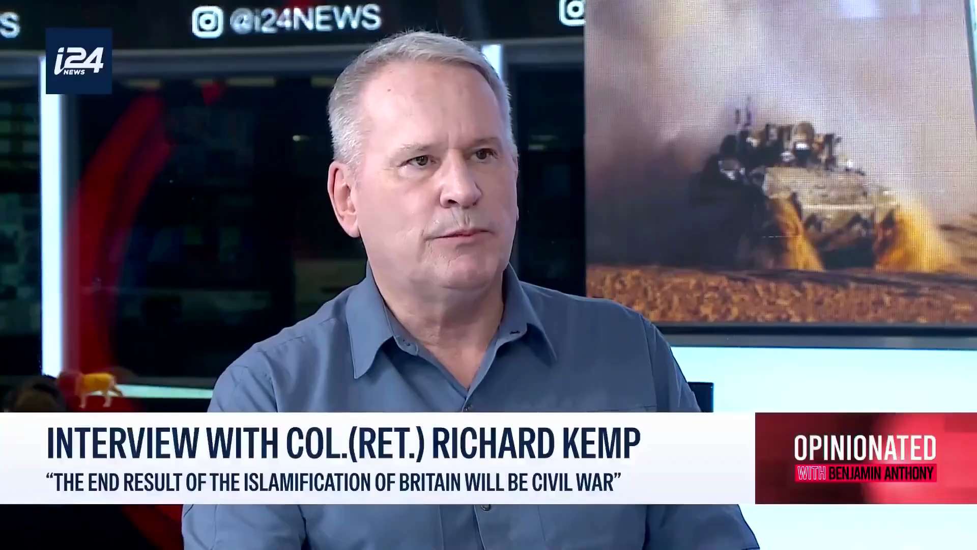 Retired British Colonel Richard Kemp warns of civil war heading to the UK;

“The Government are scar...