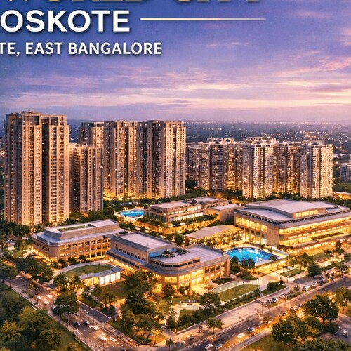 Sobha World City is a premium township in Hoskote, Bangalore, spread over 48 acres. It offers well-planned 1, 2, 3, and ...