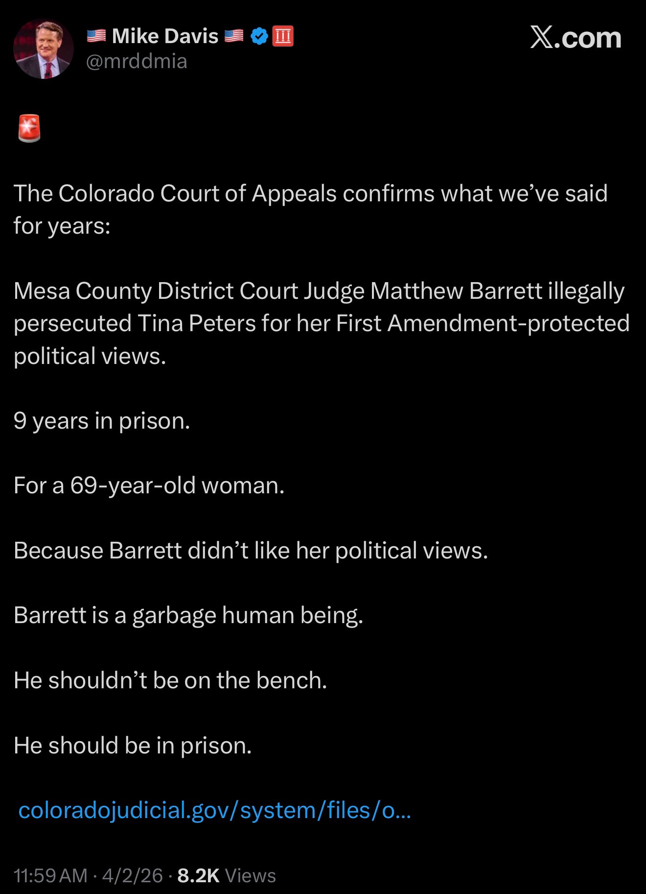 MIKE DAVIS: The Colorado Court of Appeals confirms what we’ve said for years:

Mesa County District ...