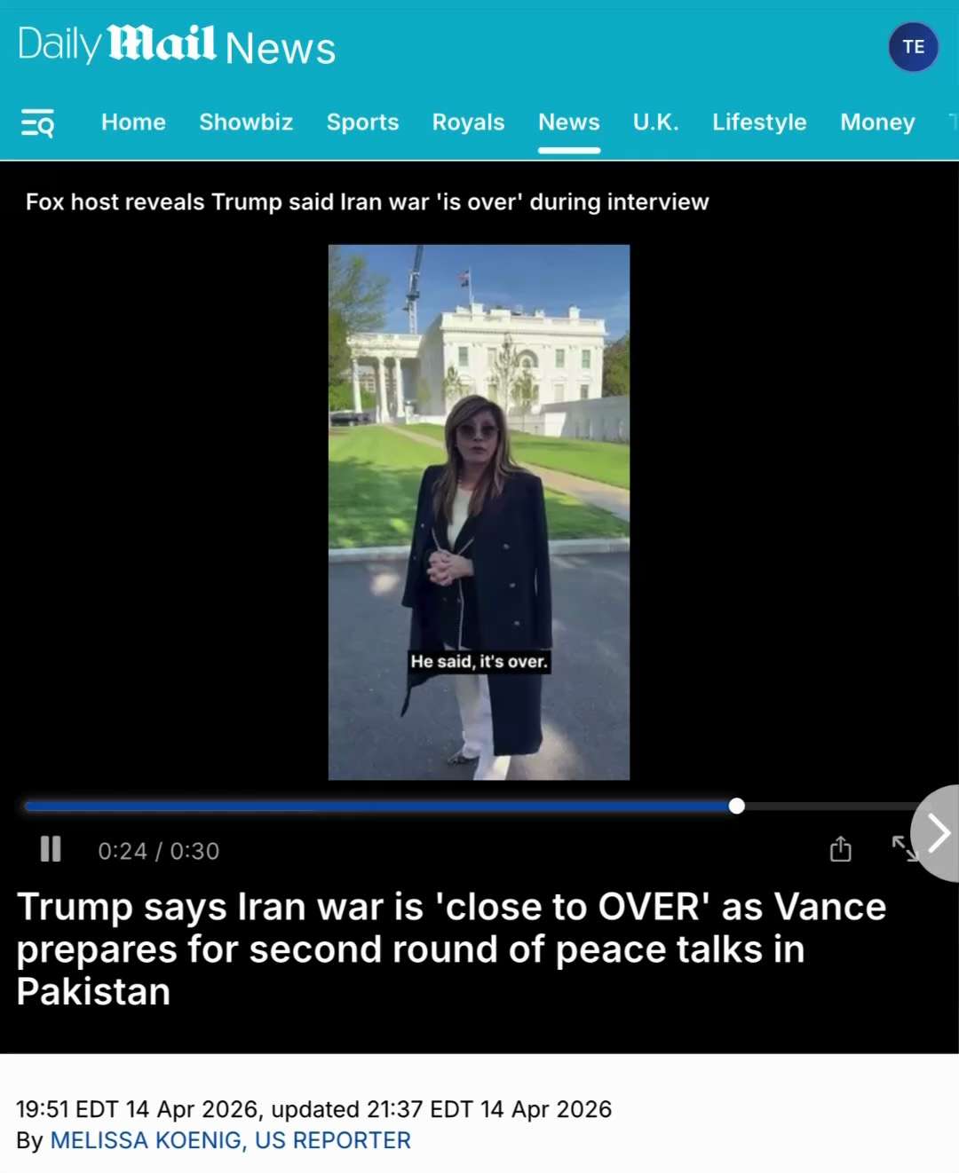 'One thing that I'll leave you with - I said to him, "Mr President, you keep talking about the war l...