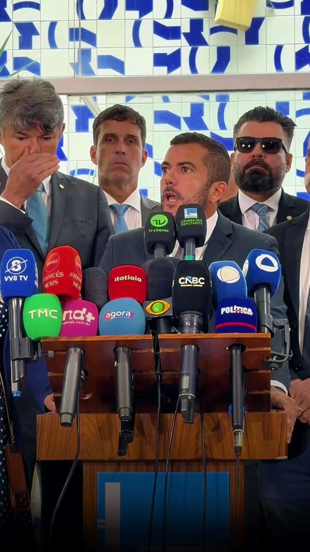 Coletiva de imprensa sobre os ataques dos ministros contra o relator da CPI do crime organizado e co...