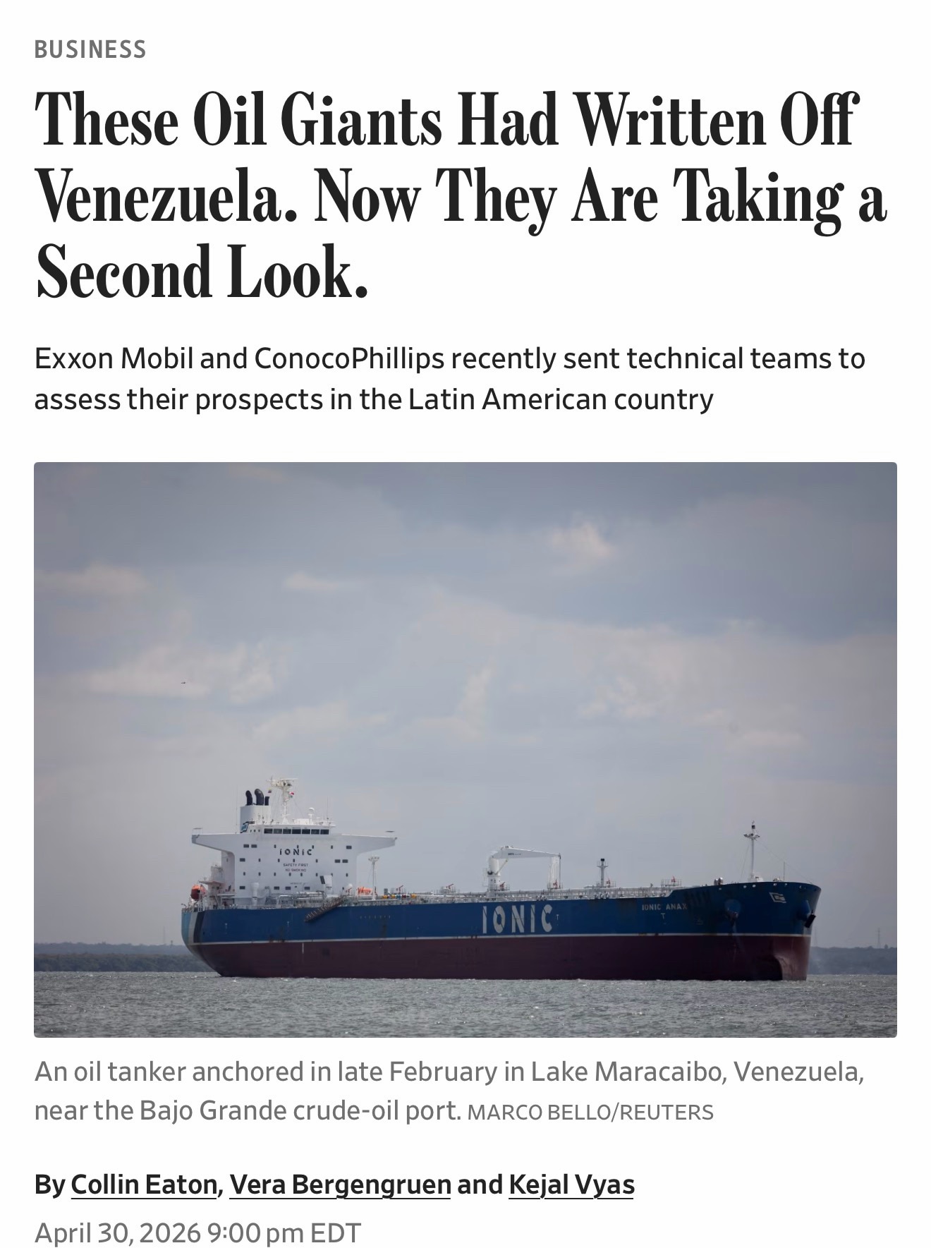 “The main reason the oil industry’s attitude has changed is simple: the sustained jump in oil prices...