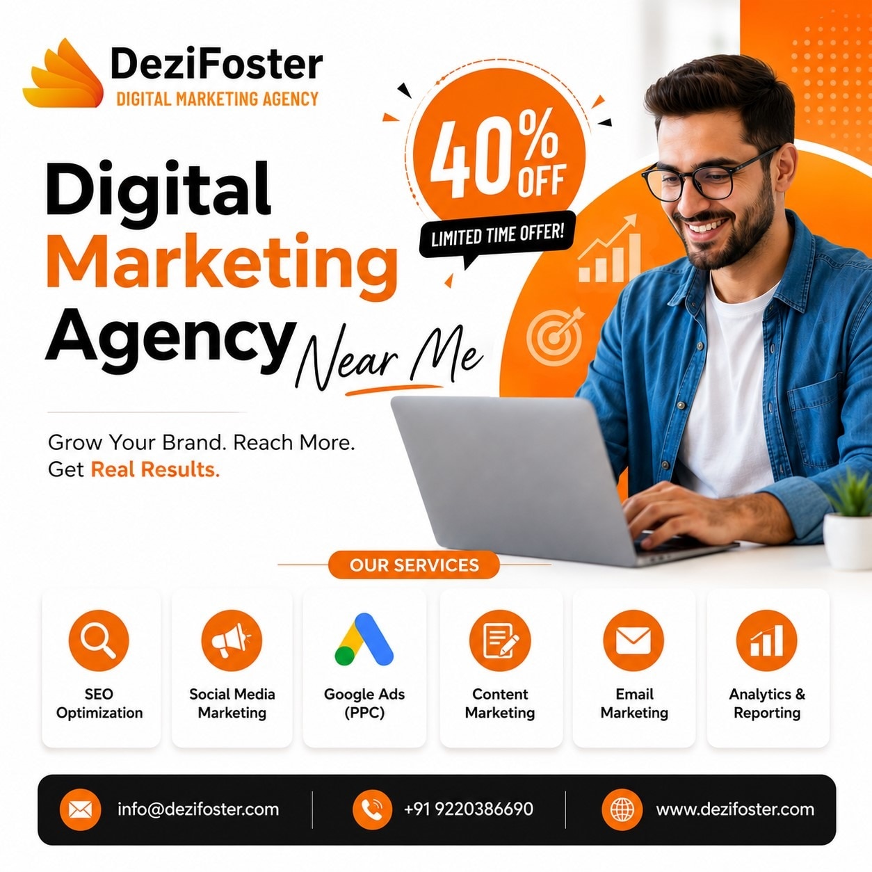 Looking for a reliable digital marketing agency near me? DeziFoster helps businesses grow with exper...