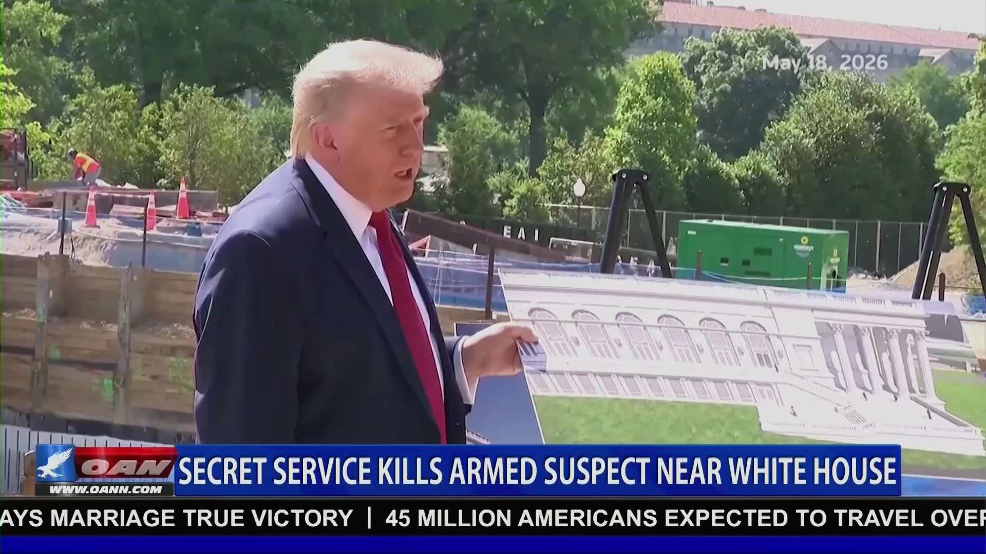 Witness video captured the moment gunfire erupted near the White House on Saturday evening, triggeri...