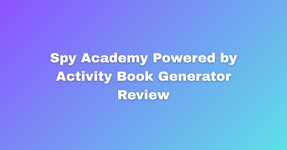 Spy Academy Powered by Activity Book Generator Review

The self-publishing and print-on-demand (POD)...