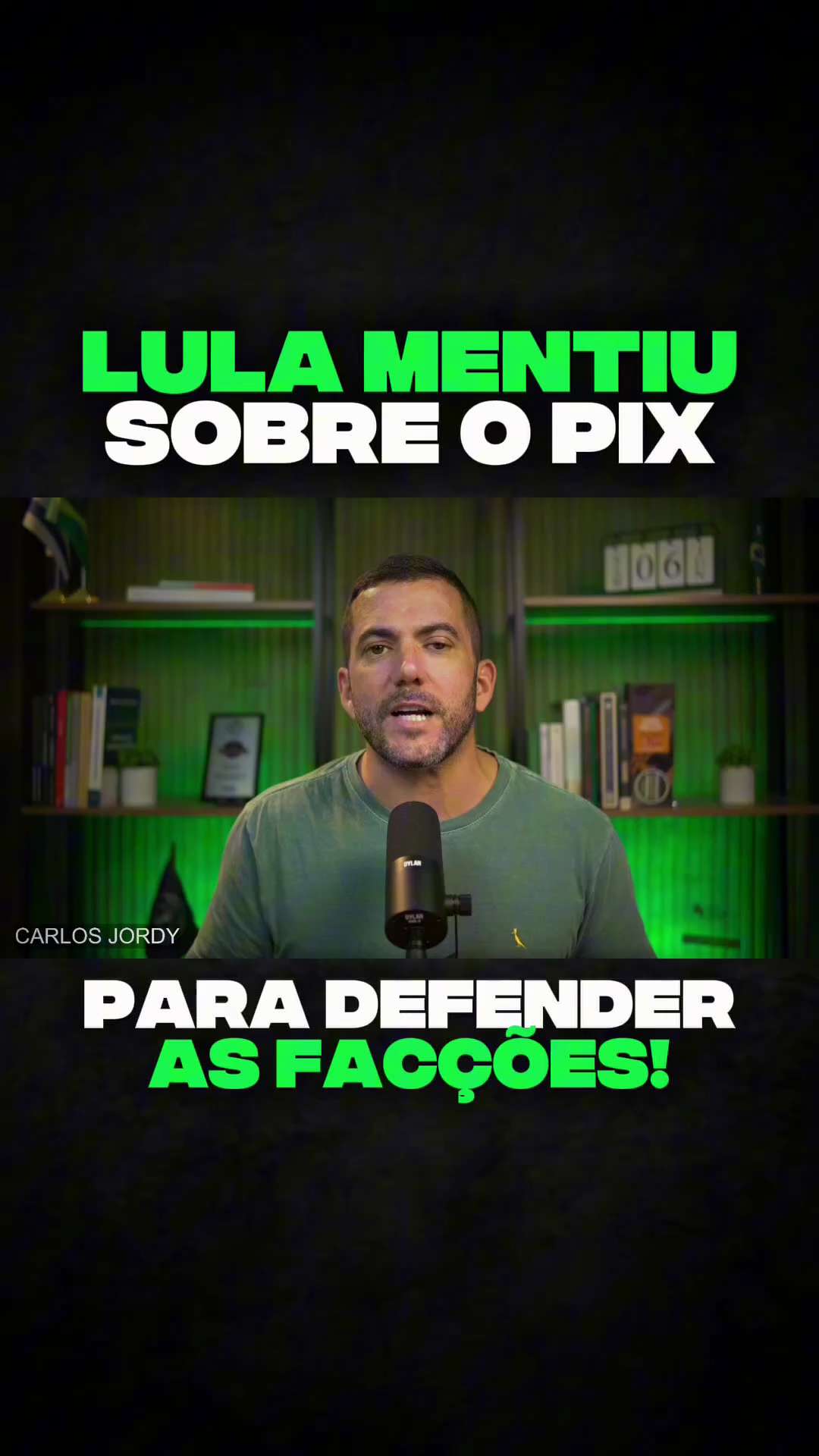 Lula mente sobre PIX para justificar sua defesa das facções e tentar reverter classificação dos EUA.