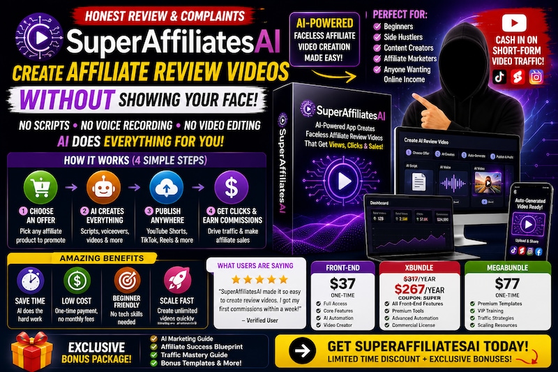 SuperAffiliatesAI Review: Build Faceless Channels With AI?

if you could create affiliate marketing ...