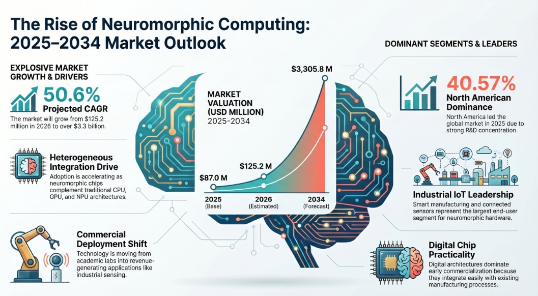 🧠⚡ Brain-Inspired Computing Is Transforming the Future of AI!

The neuromorphic chips market is gro...