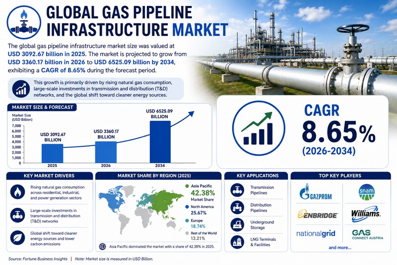 The Future of Gas Pipeline Infrastructure in the Global Energy Transition

According to Fortune Busi...
