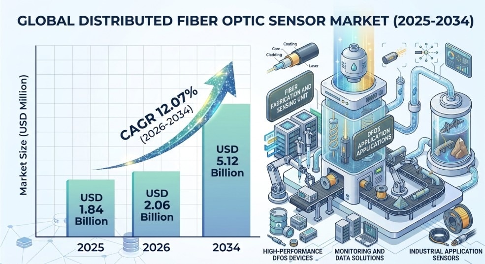 Distributed Fiber Optic Sensor Market Statistics, Growth Trends & Future Outlook 2026–2034


The Dis...