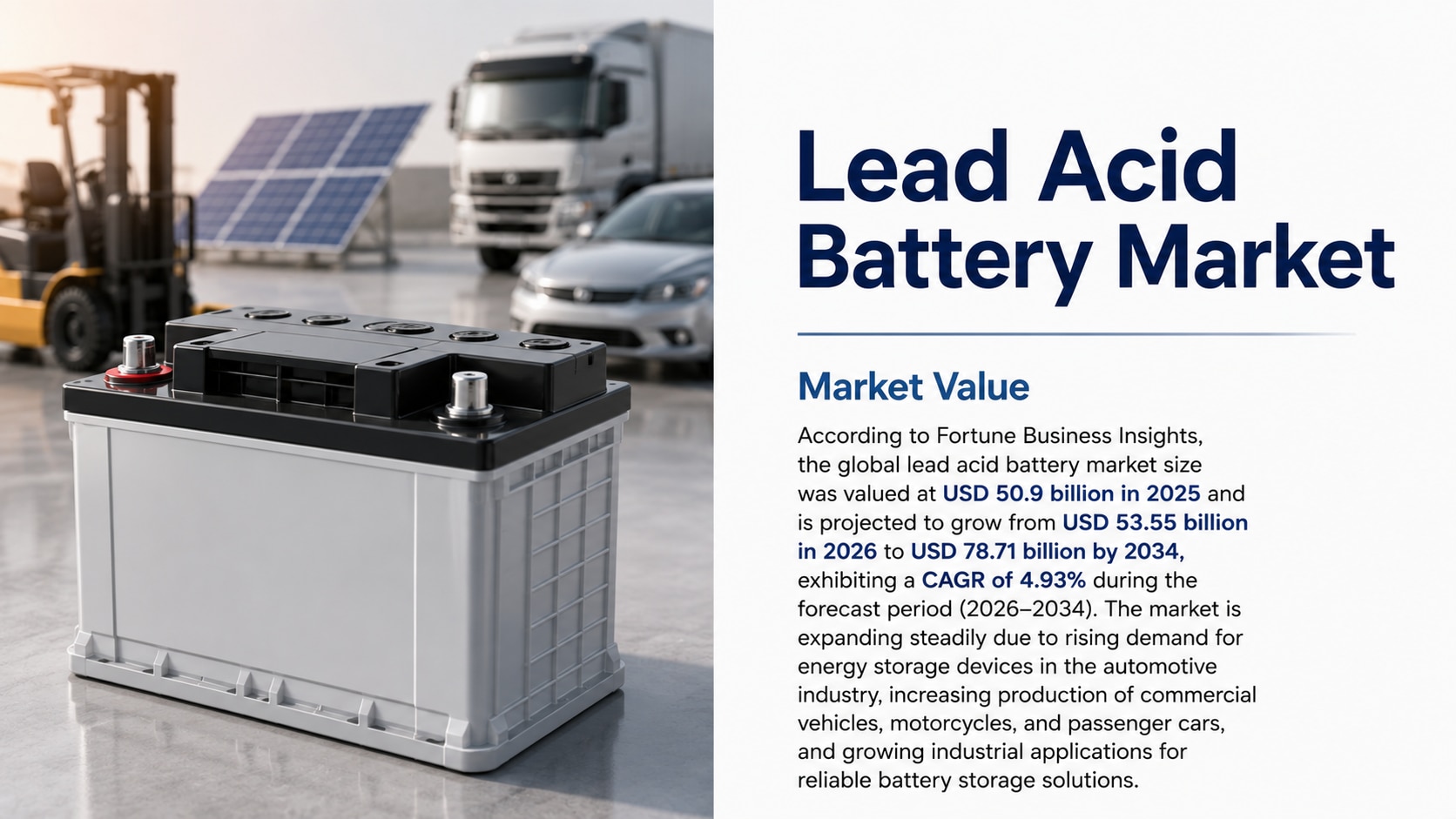 Lead Acid Battery Market Size, Share, Trends, Industry Growth, and Forecast (2026–2034)

According t...