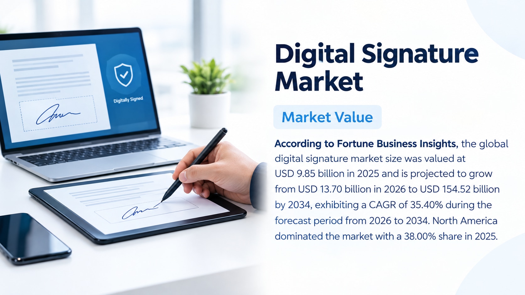 Digital Signature Market Size, Share & Industry Analysis, 2026-2034

According to Fortune Business I...