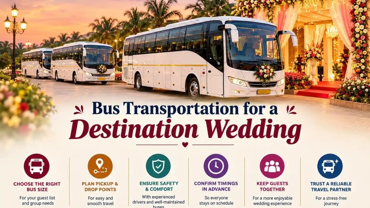 How Many Buses Do You Need for a 100 Guest Destination Wedding?

Transportation planning for 100 gue...