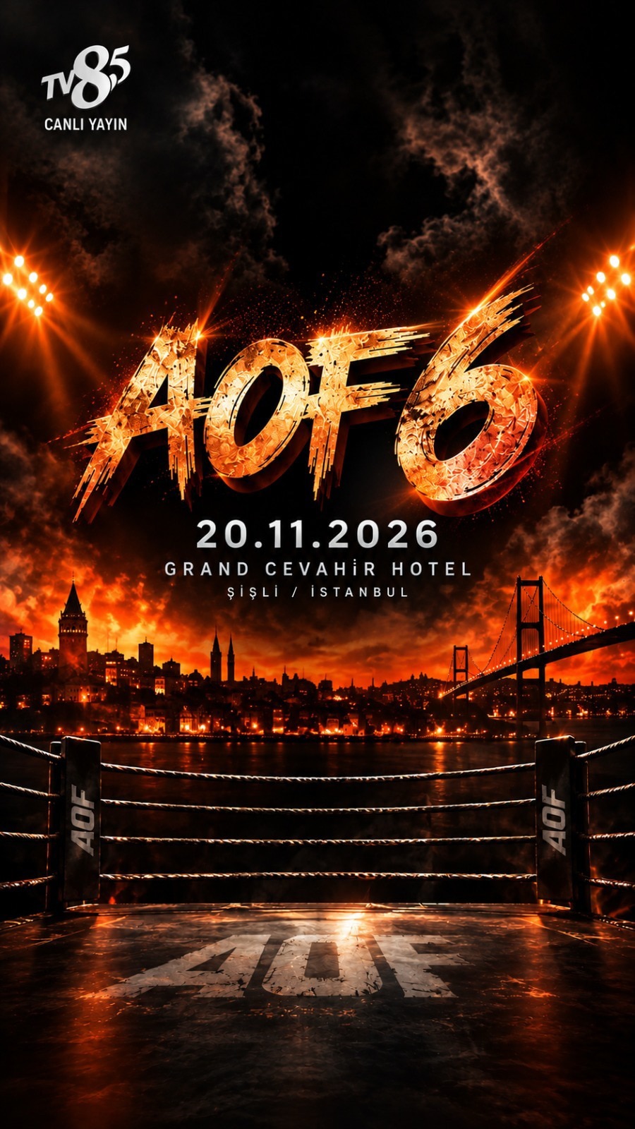 Army of Fighters 6 Set for Istanbul on November 20, 2026: Fight Card, TV8.5 Broadcast and Internatio...