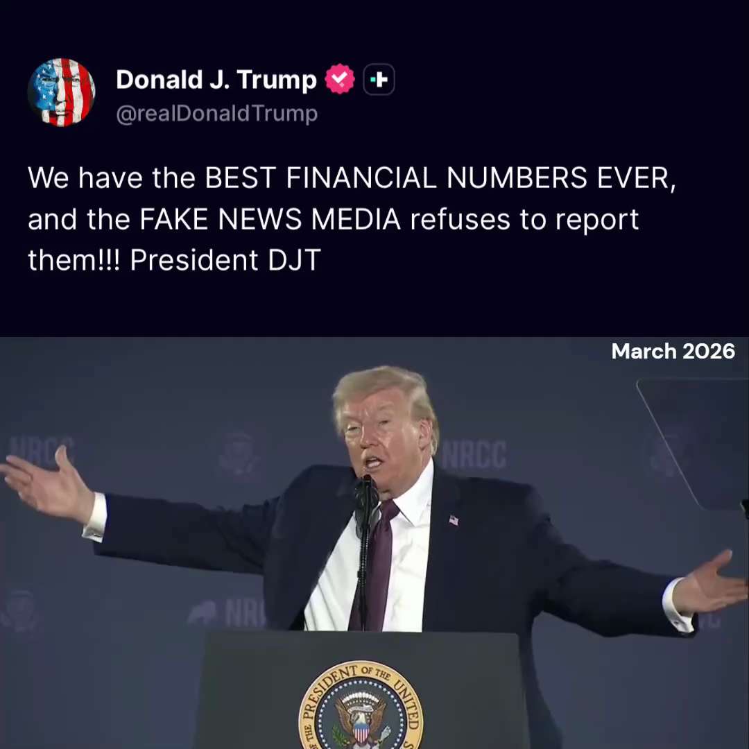 🚨 NOW: President Trump exposes the Fake News for REFUSING to report the "BEST FINANCIAL NUMBERS EVE...