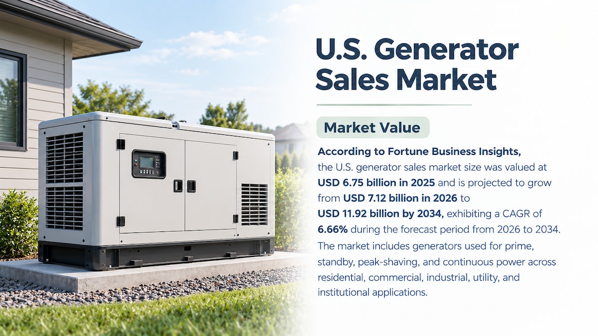 U.S. Generator Sales Market Size, Share, Trends & Industry Analysis, 2026–2034

According to Fortune...