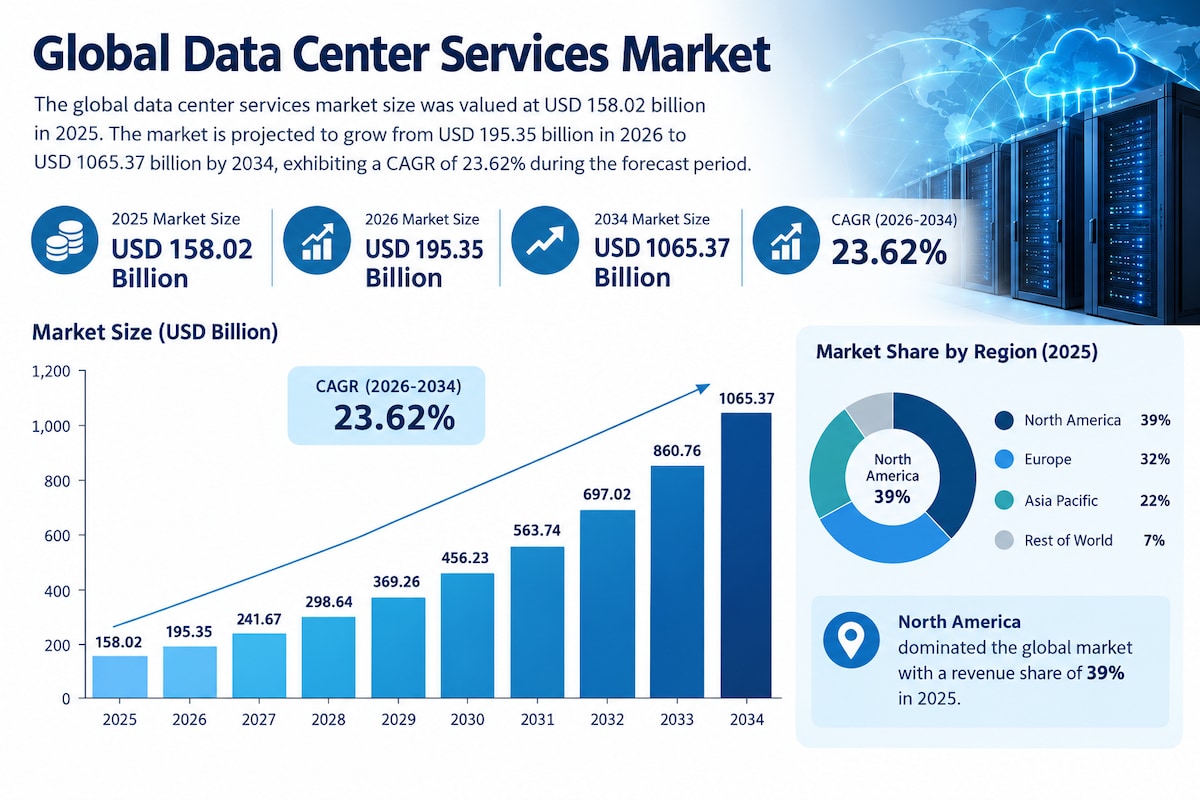 Data Center Infrastructure Services Market Size and Forecast Analysis 2026–2034
The Data Center Serv...