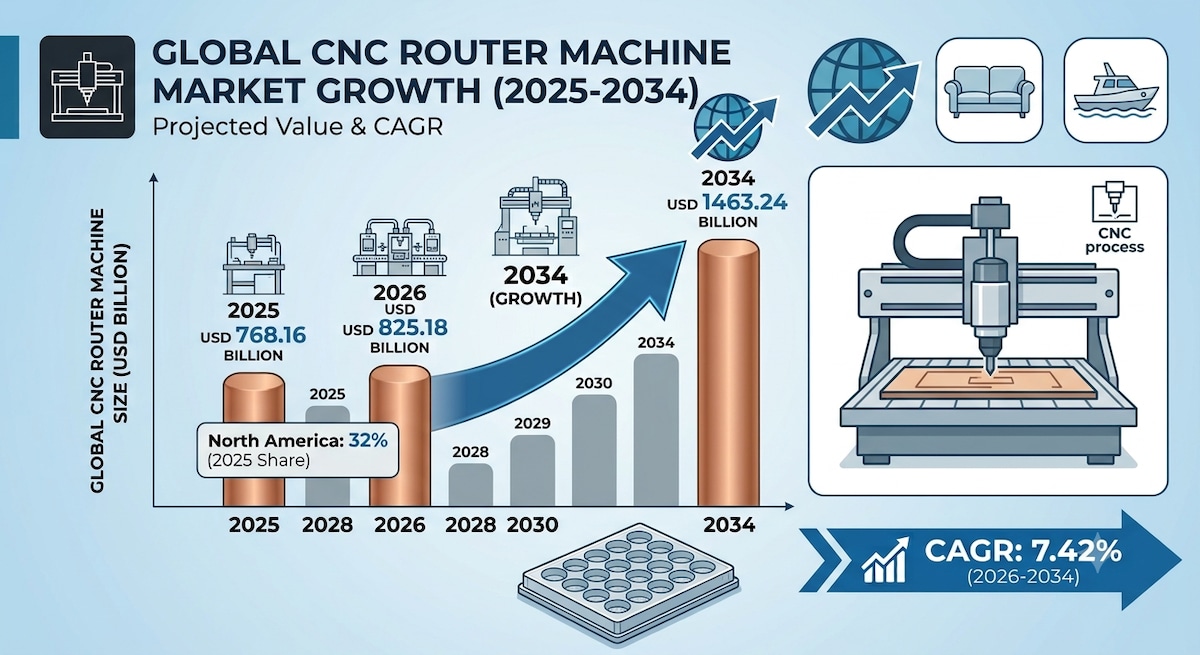 CNC Router Machine Market Future Prospects 2026–2034

According to Fortune Business Insights, the gl...