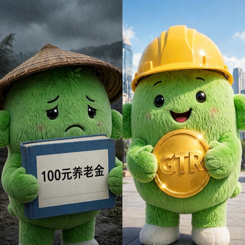 > 前中共国农民工，现坦帕打工人｜100 元养老金的农民，GTR 改变命运
> 自由发声的社区有了自己的代币 $GTR