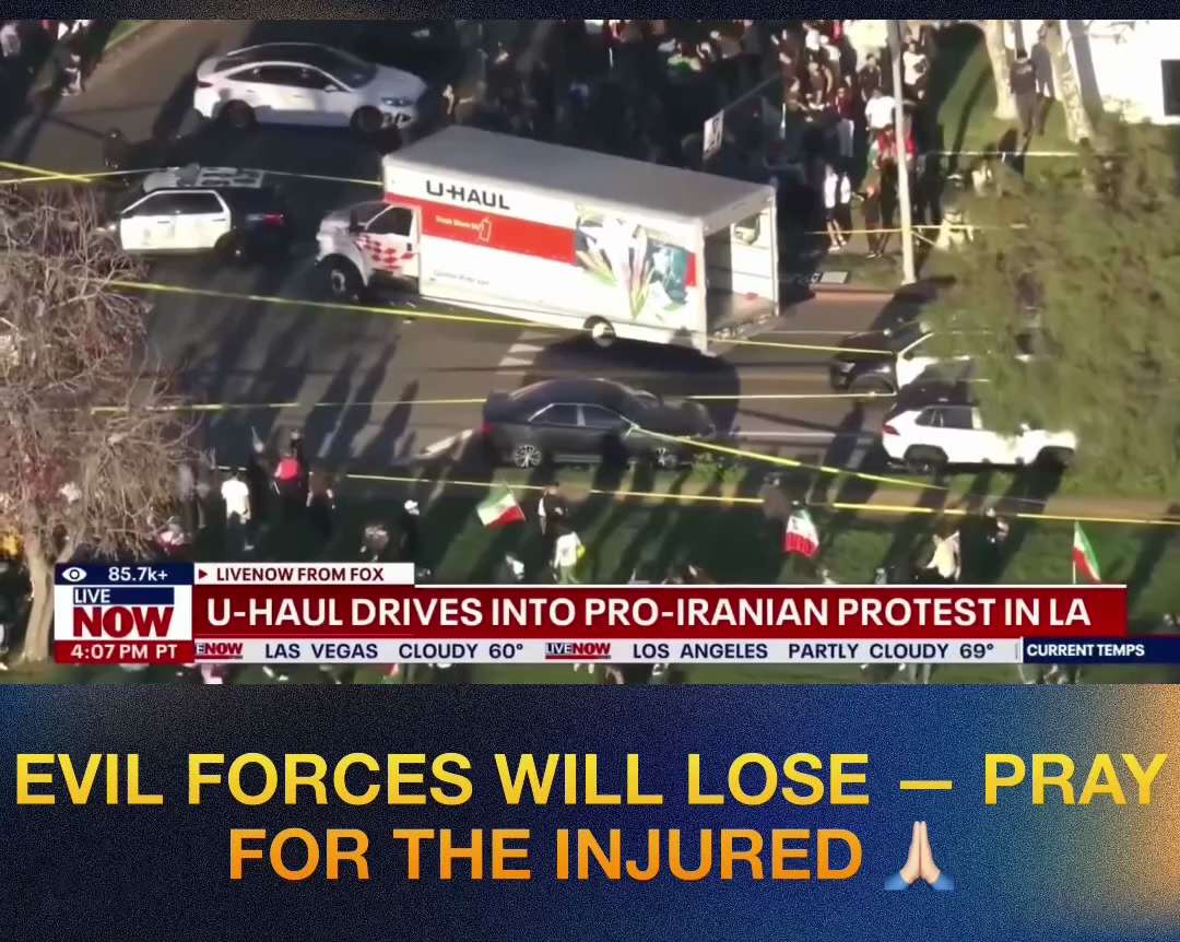 🚨 BREAKING: Anti-Khamenei Protests Continue Despite U-Haul Plowing Into Crowd — Anti-Regime Message...