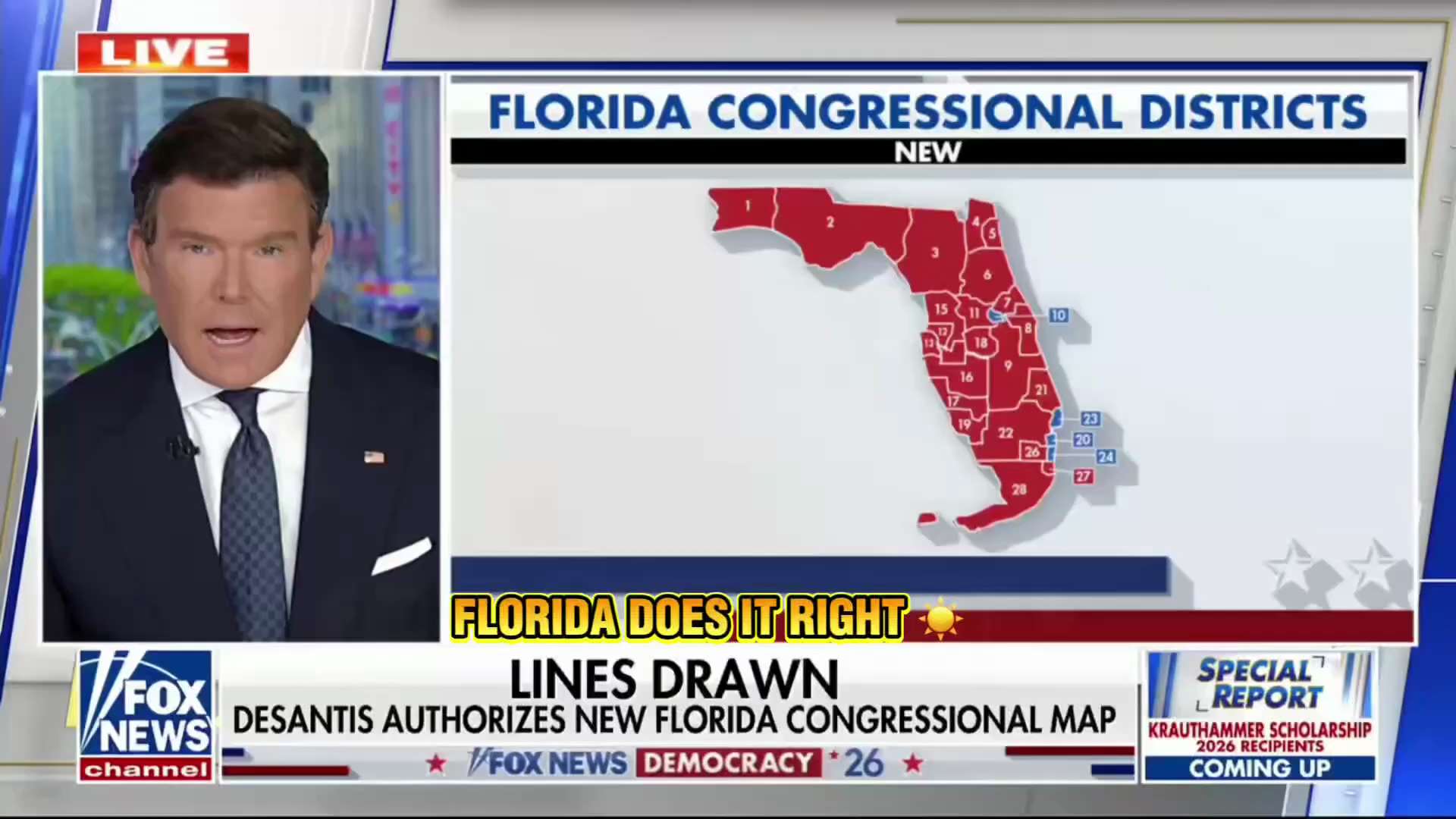 🚨 IT'S OFFICIAL: Florida's Republican+4 seat Congressional map is TAKING EFFECT thanks to signature...