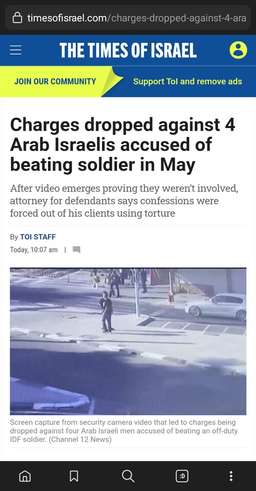 https://www.timesofisrael.com/charges-dropped-against-4-arab-israelis-accused-of-beating-soldier-in-...