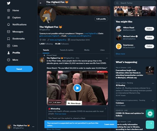Today, I Officially Received My Badge of Honor

After nearly 45K followers, I've been suspended from...