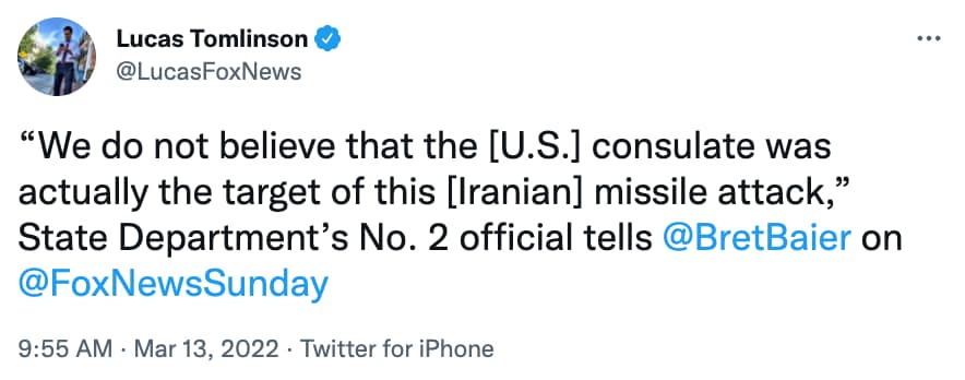Really?!?

Why is the Biden State Department #2 serving as the spokesperson for Iranian terrorist pr...
