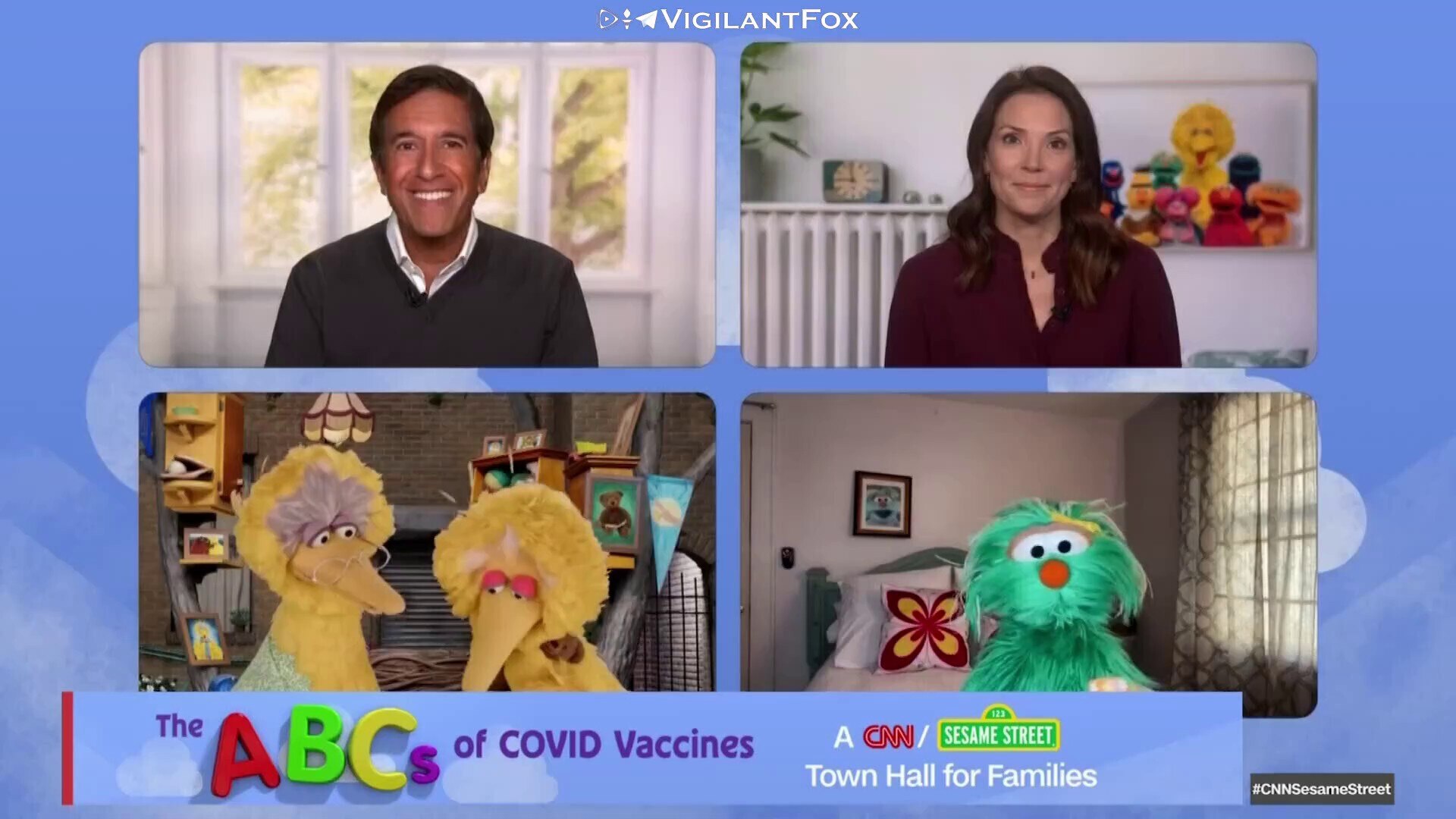 What should be done with Dr. Sanjay Gupta, who went on Sesame Street to manipulate children into getting the poison death shot?

Post Credit: @drzevzelenko