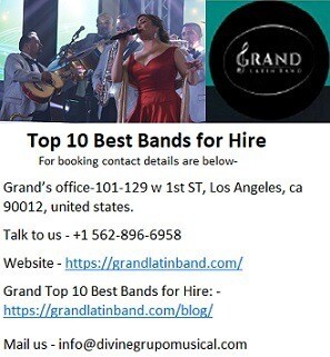 Grand Latin Band offers Top 10 Best Bands for Hire at best price.
Grand Latin Band is the one of the...