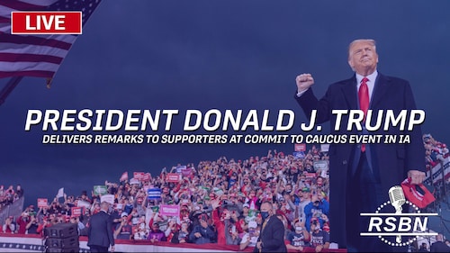 President Donald J. Trump, 45th President of the United States of America, will host a Commit to Caucus Event in Coralville, Iowa, on Wednesday, December 13, 2023, at 7:00 p.m. ET.

Tune into RSBN LIVE at 5:00 p.m. ET.