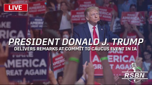 President Donald J. Trump, 45th President of the United States of America, will deliver remarks to a Team Trump Iowa Commit to Caucus Event in Waterloo, Iowa, on Tuesday, December 19, 2023, at 7:00 p.m. ET. The program kicks off at 6:00 p.m. ET.  Watch LIVE on RSBN on Dec. 19 at 5:00 p.m. ET!