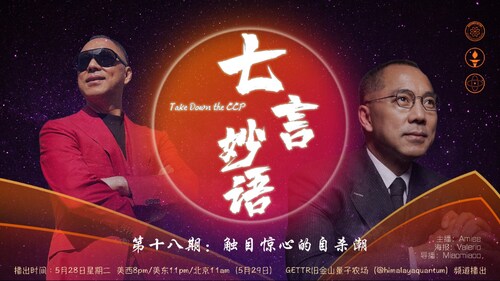 2024-5-28 #七言妙语 第十八期 触目惊心的自杀潮
主播：Amiee @Amiee
导播：Miaomiaoo @Miaomiaoo
#房倒银塌 #房价下跌 #失业 #自杀潮 #灭共 #郭文贵