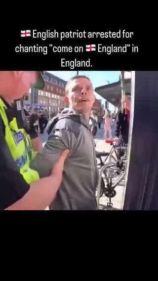 🚨HOLY CRAP!!!
An English patriot was arrested in the UK for chanting "Come on, England," because it...
