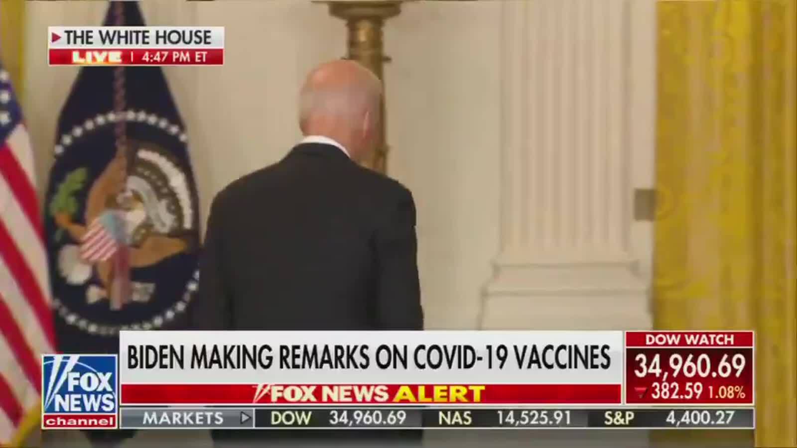 Sleepy Joe heading off to bed refusing to answer any questions about the disaster in Afghanistan and...