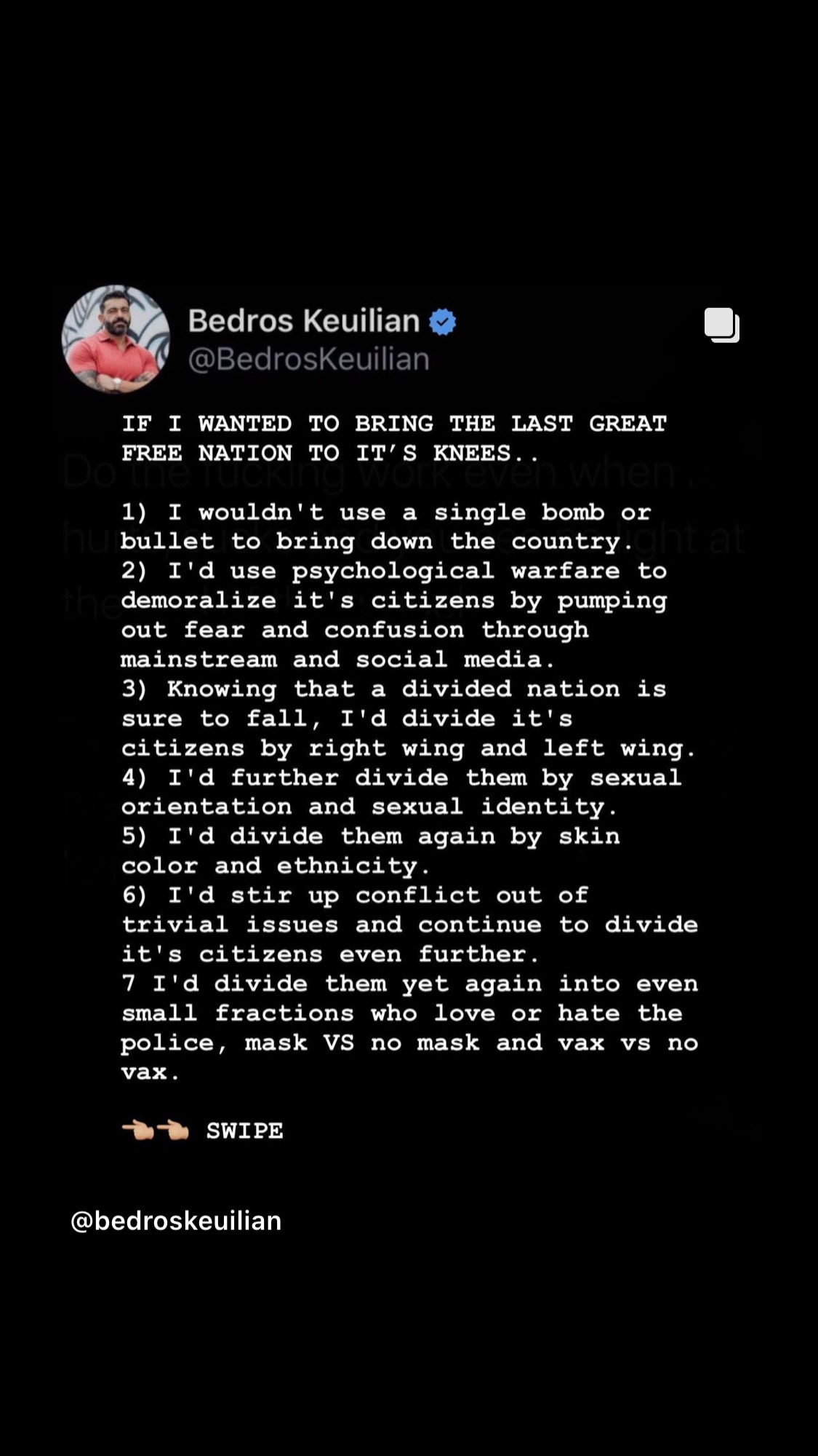 Went. IN. It’s so blatantly obvious what’s happening. Repost if you agree. 